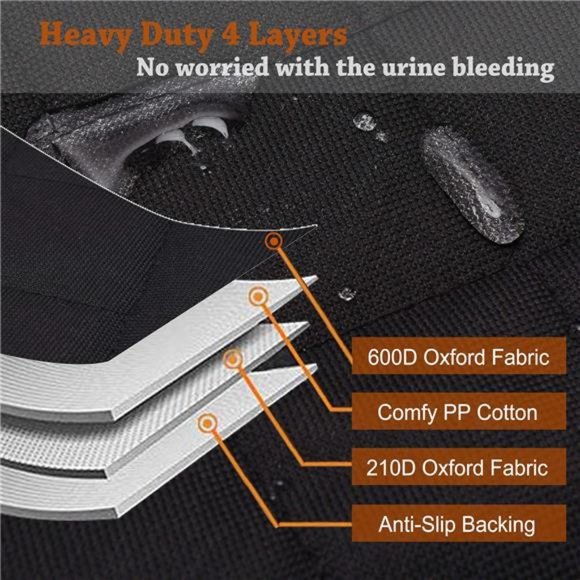 Dog Seat Cover, 100% Waterproof Bench Seat Cover Protector Scratch Proof Nonslip - Picture 3 of 7